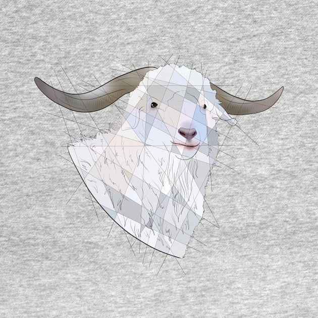 Angora Goat by Blacklightco